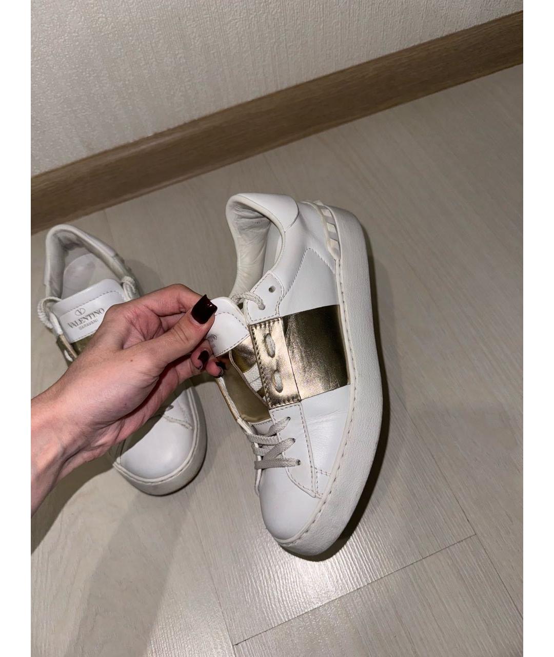 VALENTINO Белые кожаные кеды, фото 3
