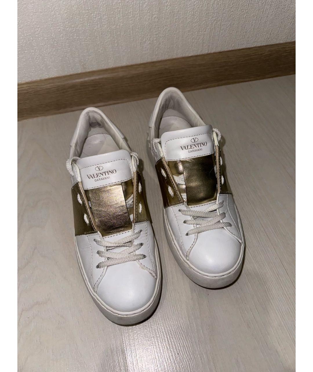 VALENTINO Белые кожаные кеды, фото 2