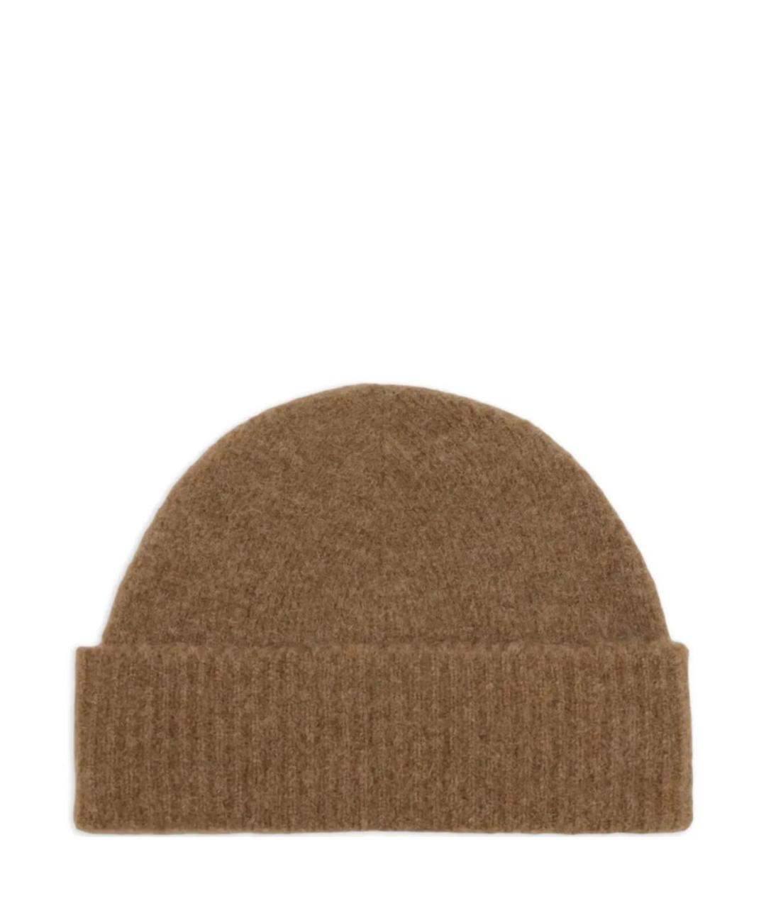 Ami Paris Коричневая шерстяная шапка, фото 2