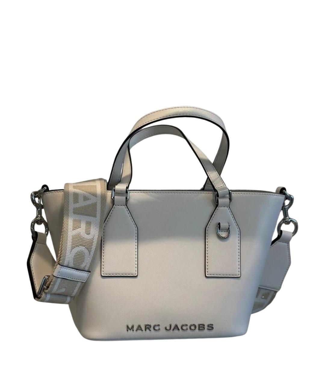 MARC JACOBS Белая кожаная сумка с короткими ручками, фото 1