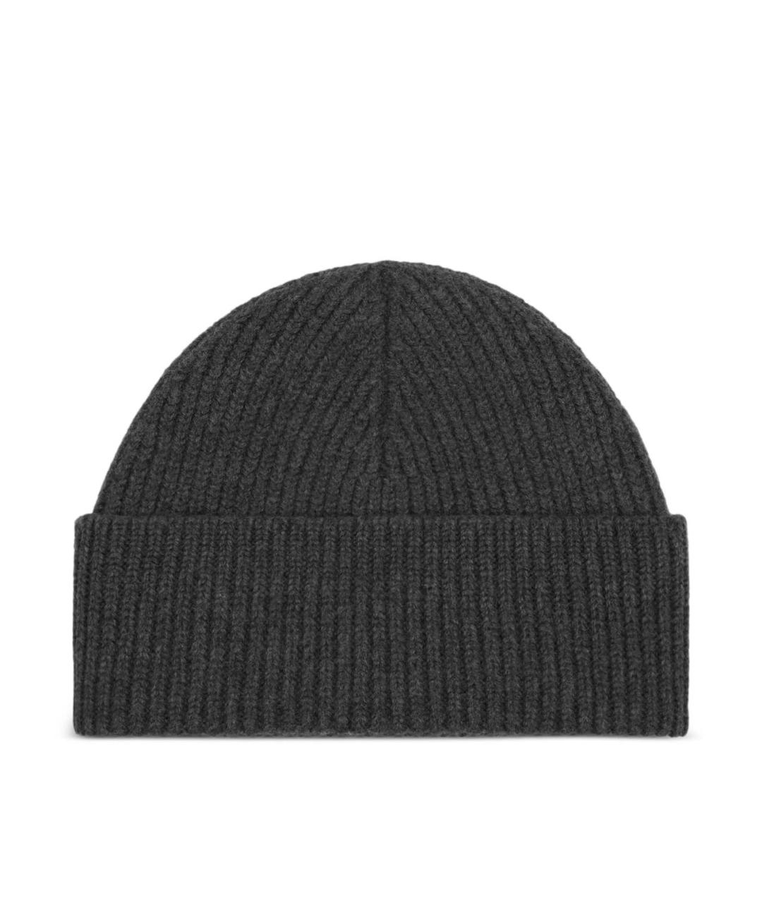 Ami Paris Антрацитовая шерстяная шапка, фото 2