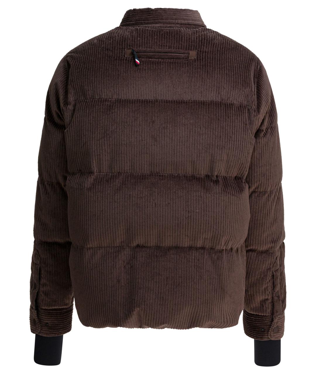 MONCLER GRENOBLE Коричневая хлопковая куртка, фото 2