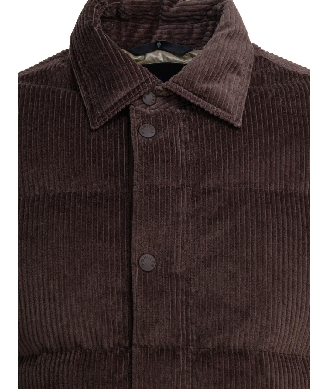 MONCLER GRENOBLE Коричневая хлопковая куртка, фото 3