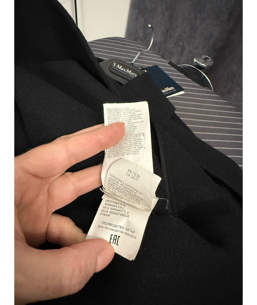 'S MAX MARA Черный шерстяной жилет, фото 6