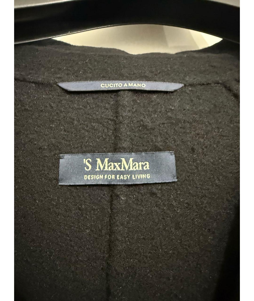 'S MAX MARA Черный шерстяной жилет, фото 8
