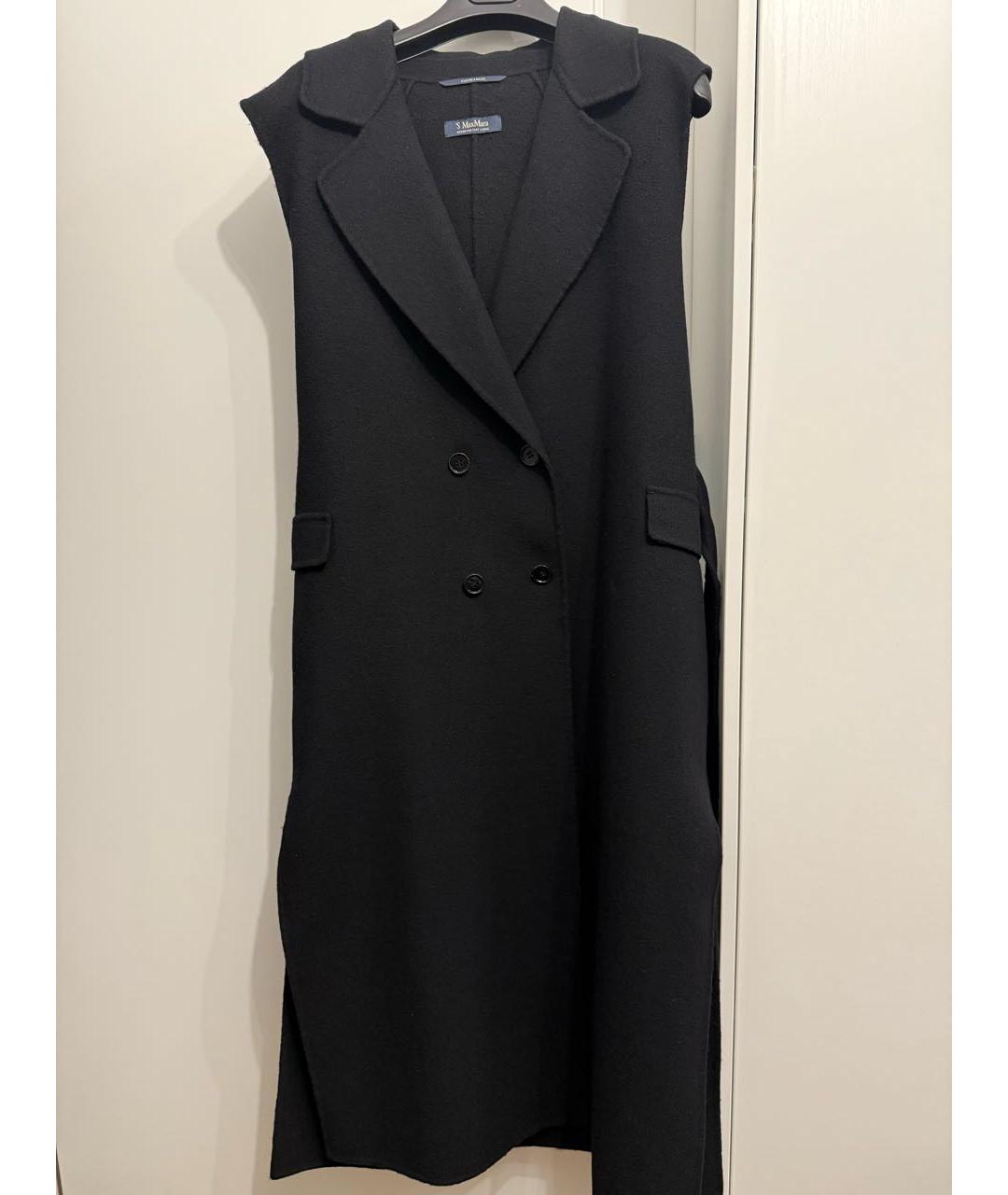 'S MAX MARA Черный шерстяной жилет, фото 9