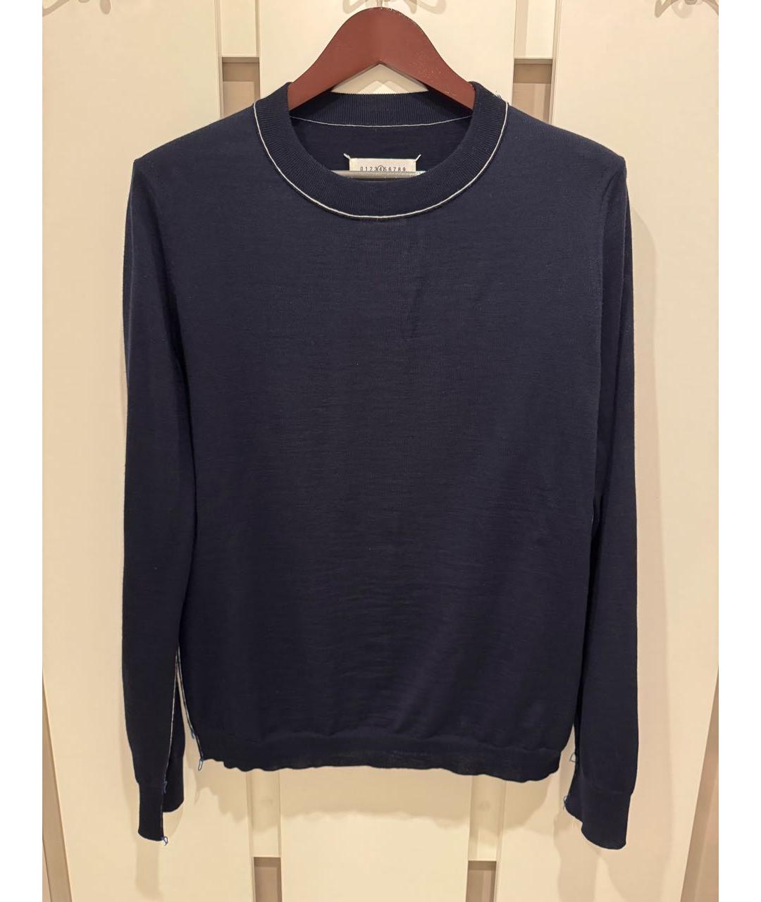 MAISON MARGIELA Темно-синий шерстяной джемпер / свитер, фото 7