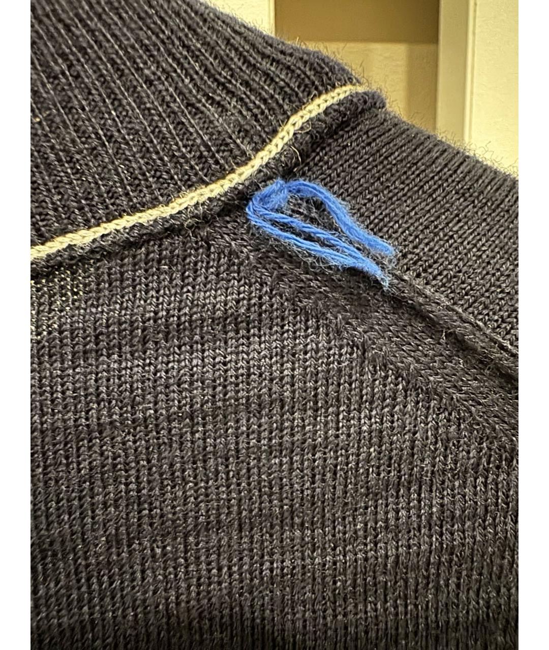MAISON MARGIELA Темно-синий шерстяной джемпер / свитер, фото 4