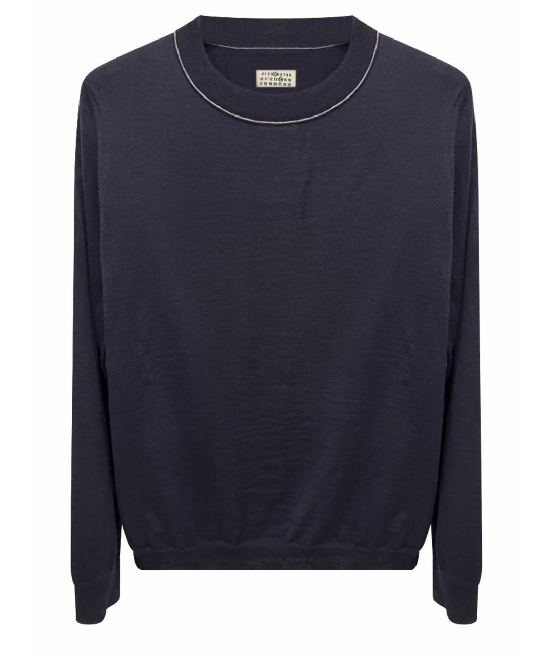 MAISON MARGIELA Темно-синий шерстяной джемпер / свитер, фото 1