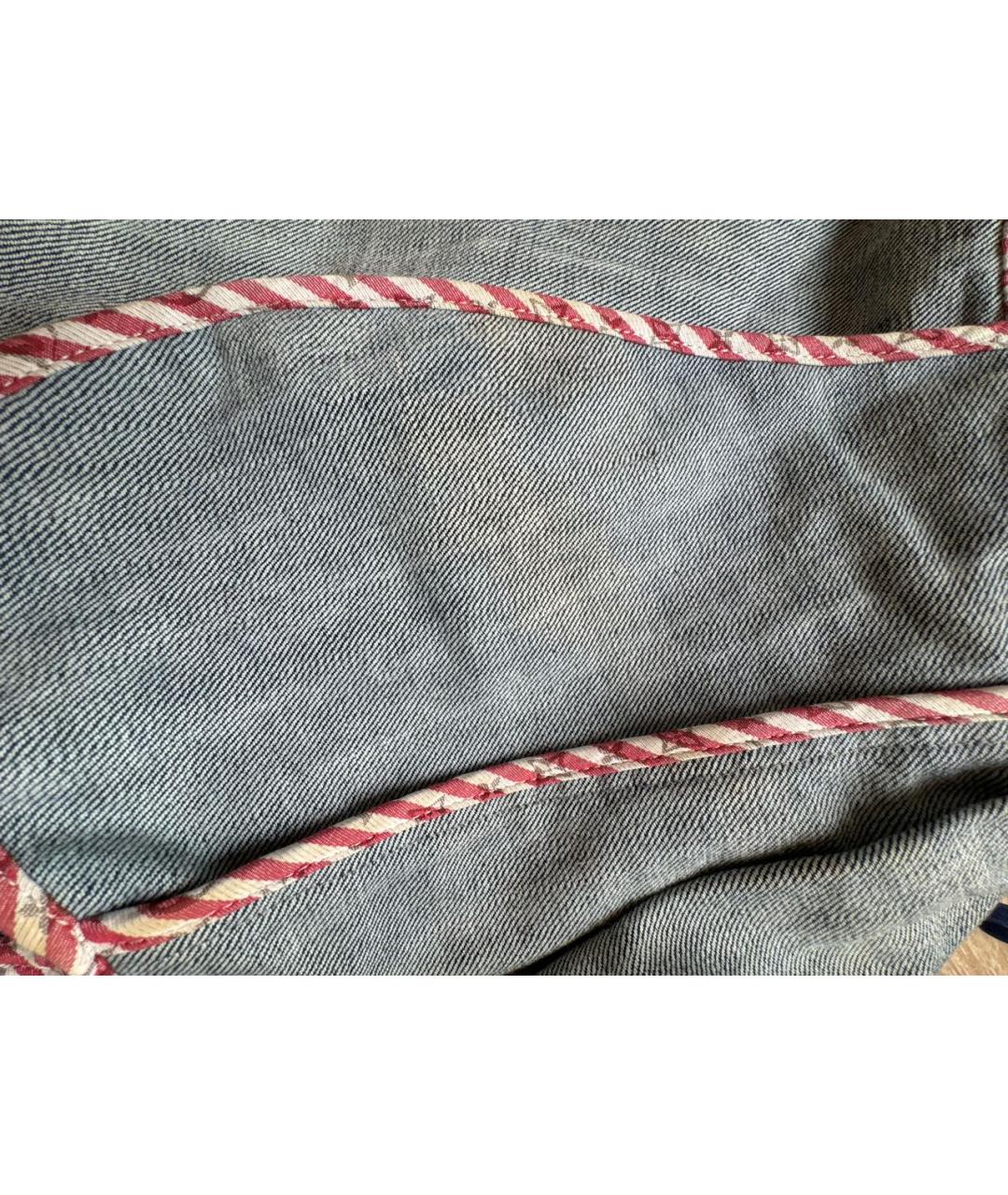 LOUIS VUITTON Темно-синяя деним юбка миди, фото 5