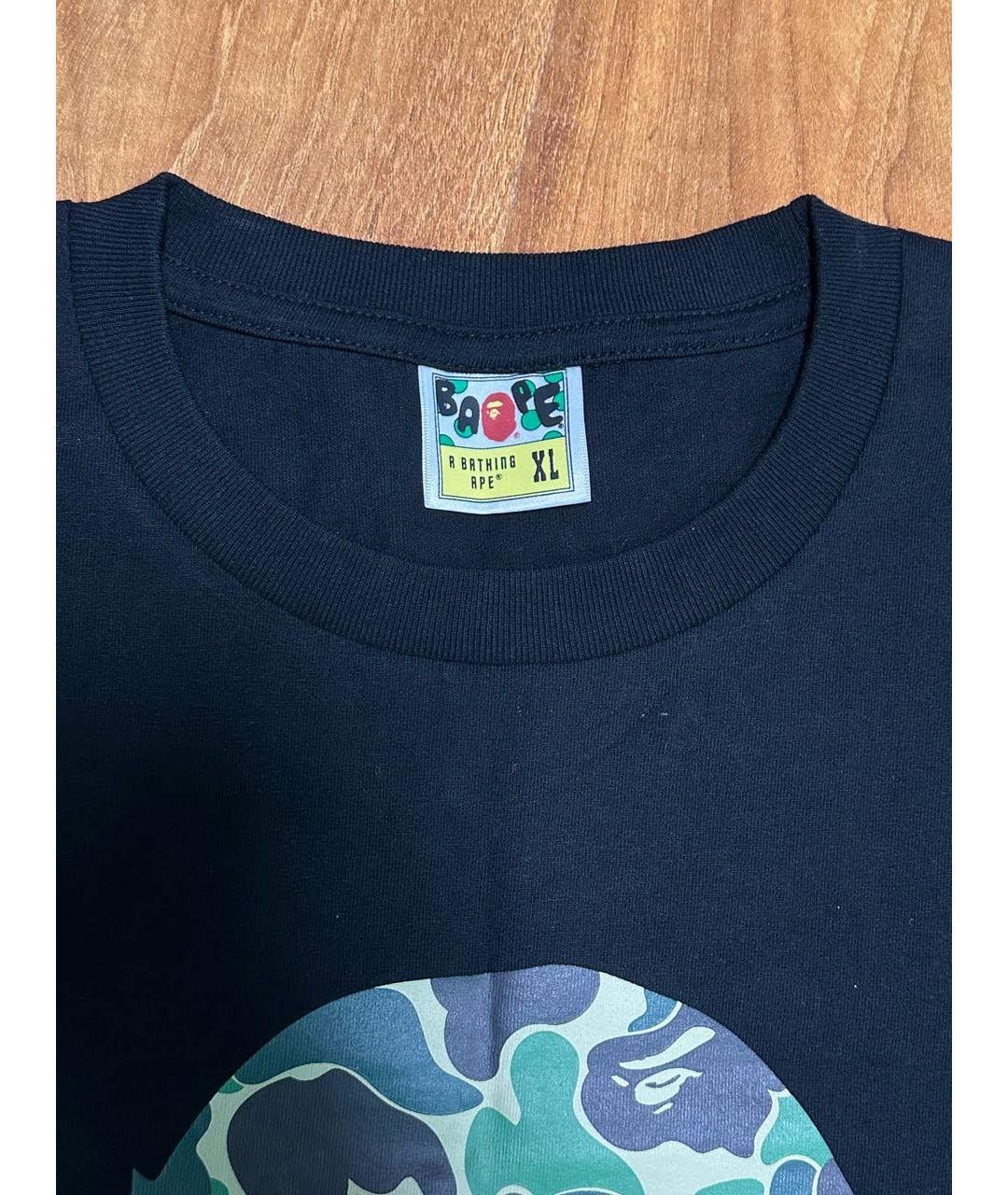 BAPE Черная хлопковая футболка, фото 3