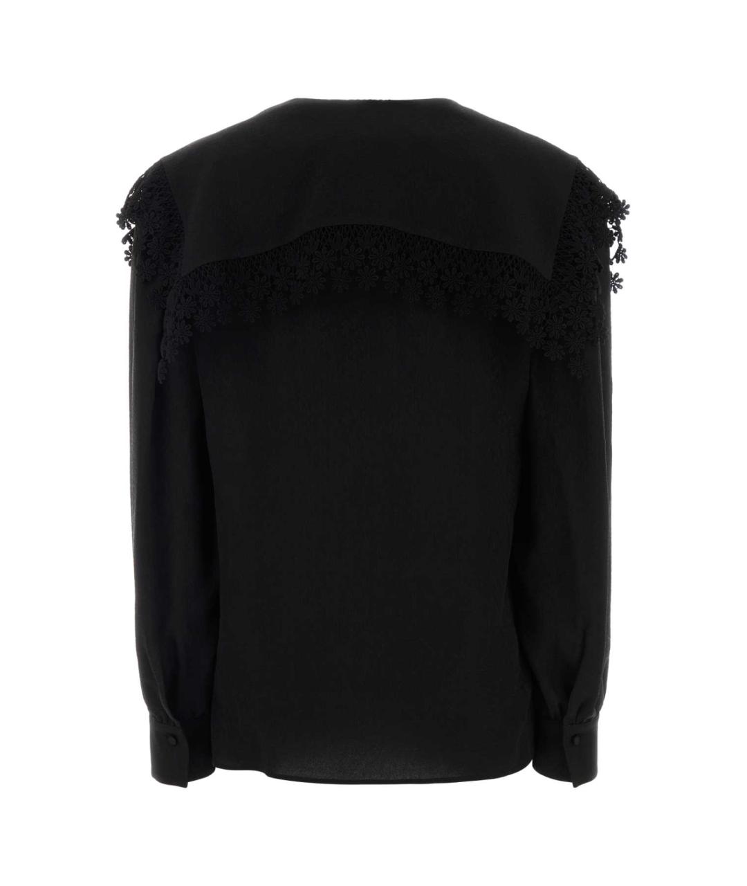 CHLOE Черная шелковая блузы, фото 2