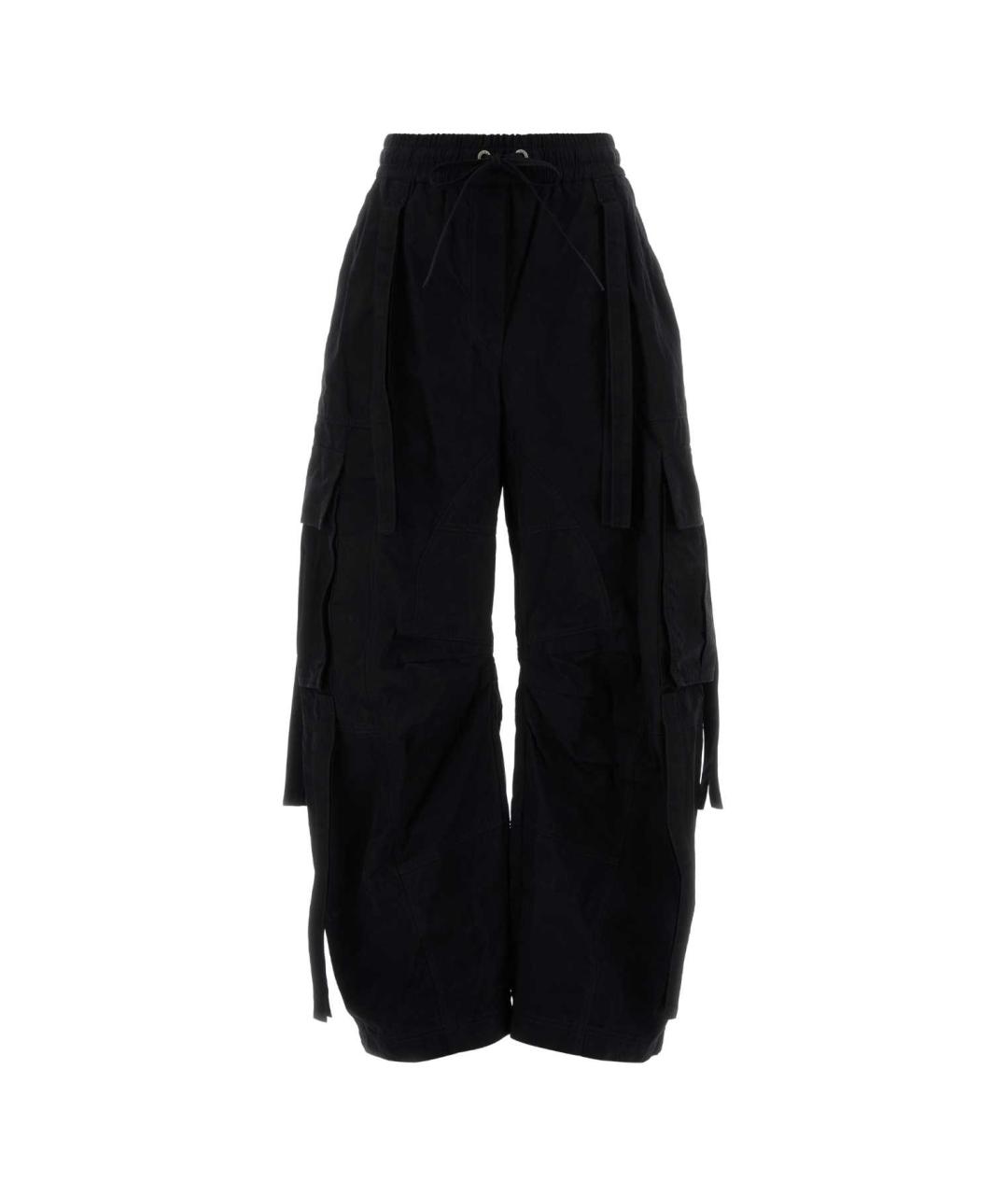 DOLCE&GABBANA Черные хлопковые прямые брюки, фото 1