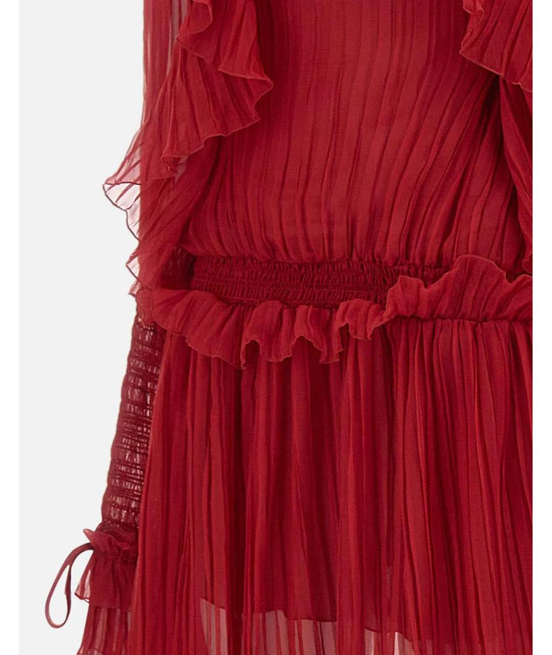 BLUMARINE Красное шелковое вечернее платье, фото 4