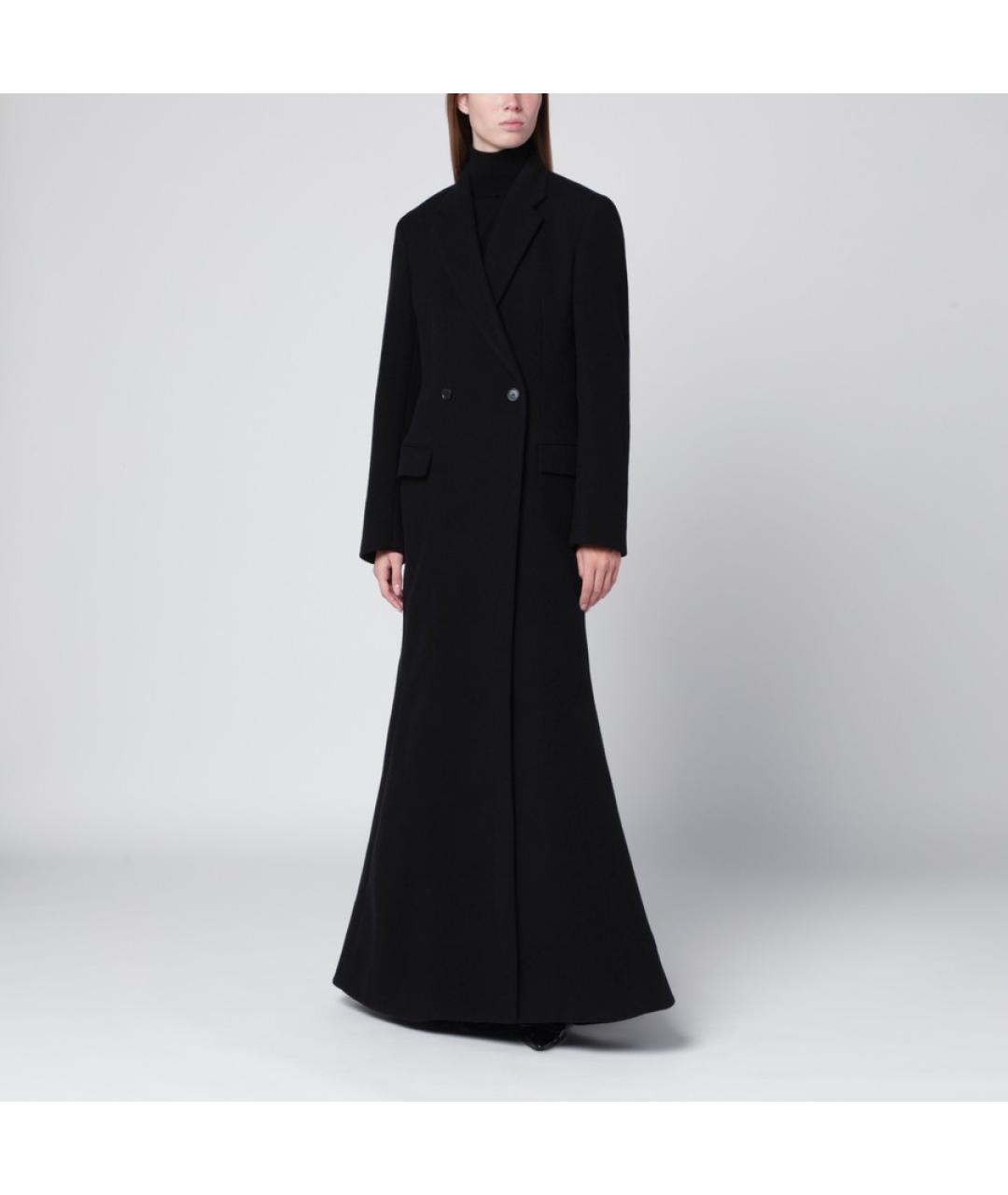 BALENCIAGA Черное шерстяное пальто, фото 3