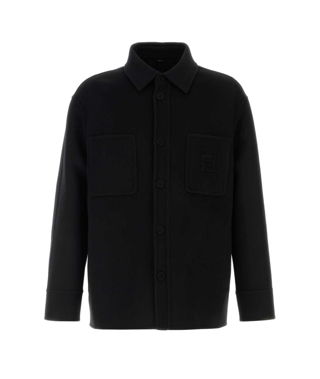 FENDI Черная шерстяная куртка, фото 1