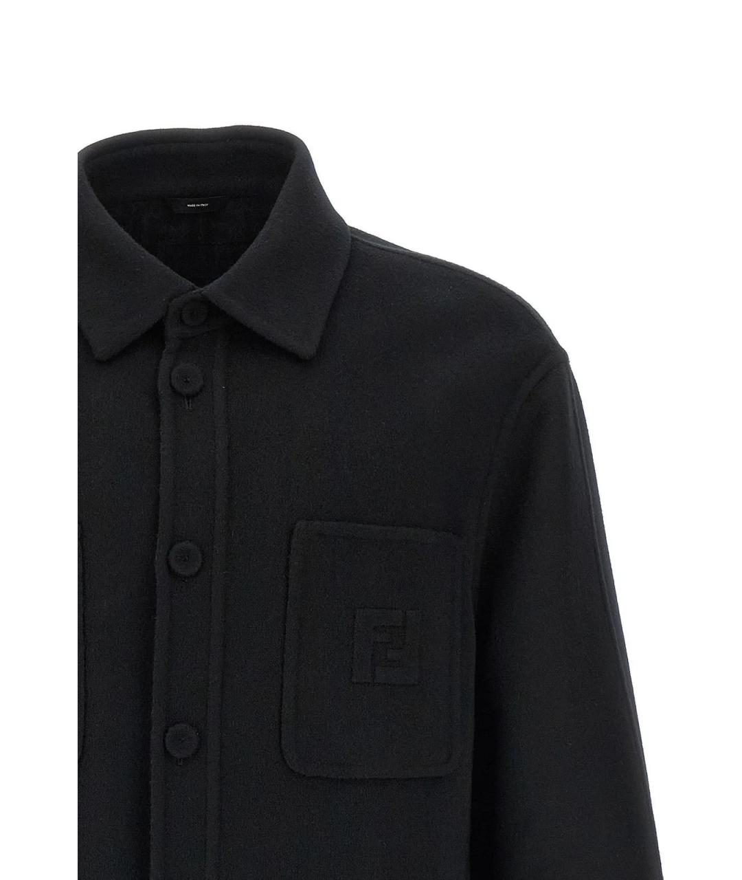 FENDI Черная шерстяная куртка, фото 3