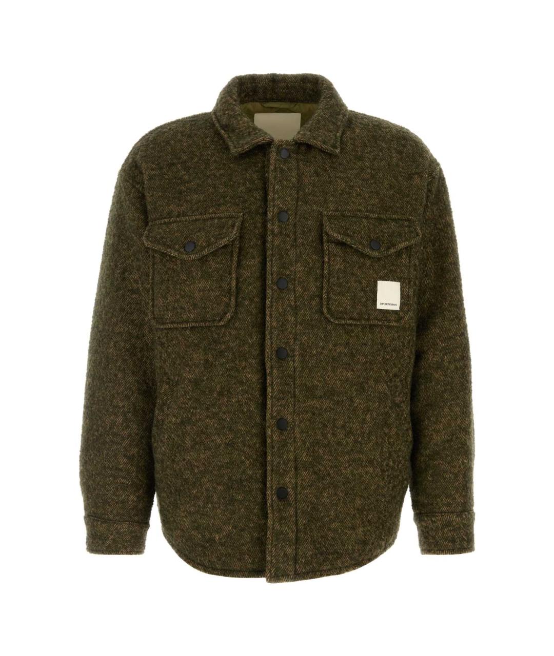 EMPORIO ARMANI Зеленая шерстяная куртка, фото 1