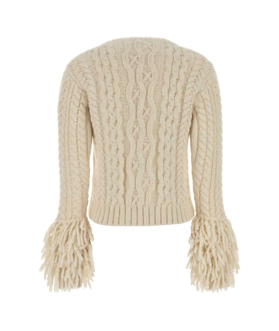 MONCLER Белый шерстяной кардиган, фото 2