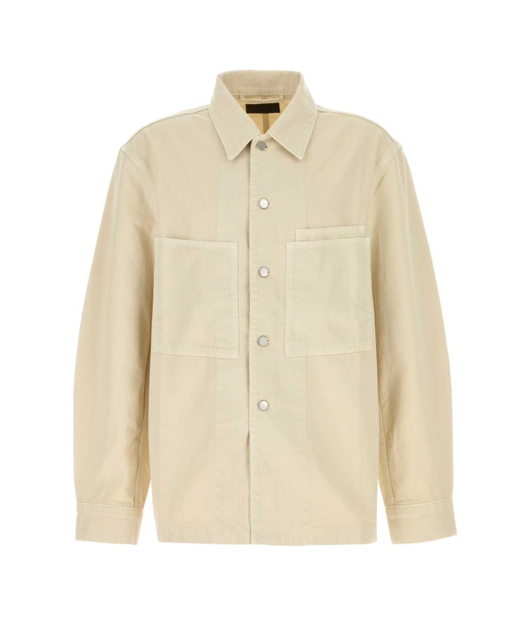 LEMAIRE Бежевая хлопковая кэжуал рубашка, фото 1