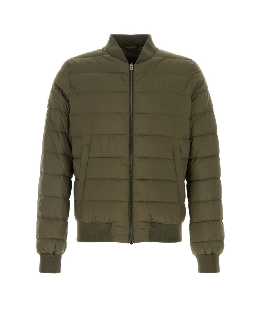 HERNO Зеленый полиамидовый пуховик, фото 1