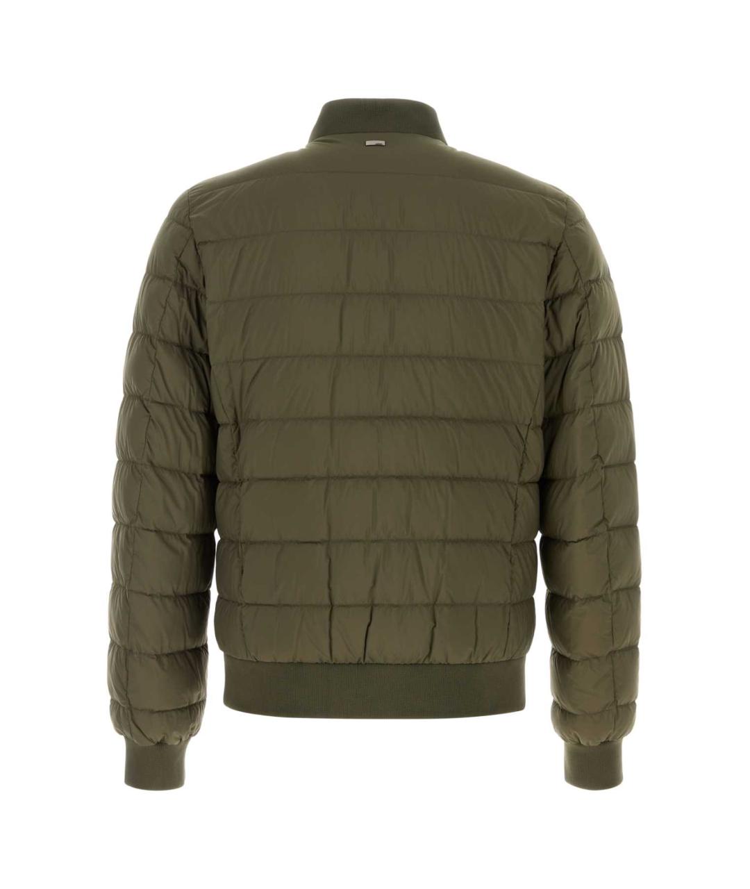 HERNO Зеленый полиамидовый пуховик, фото 2