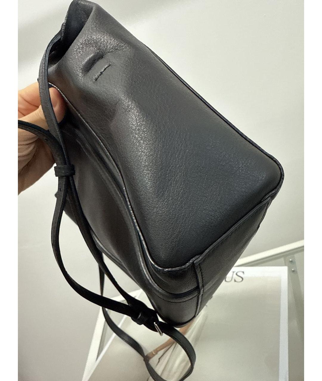 BALENCIAGA Черная кожаная сумка через плечо, фото 6