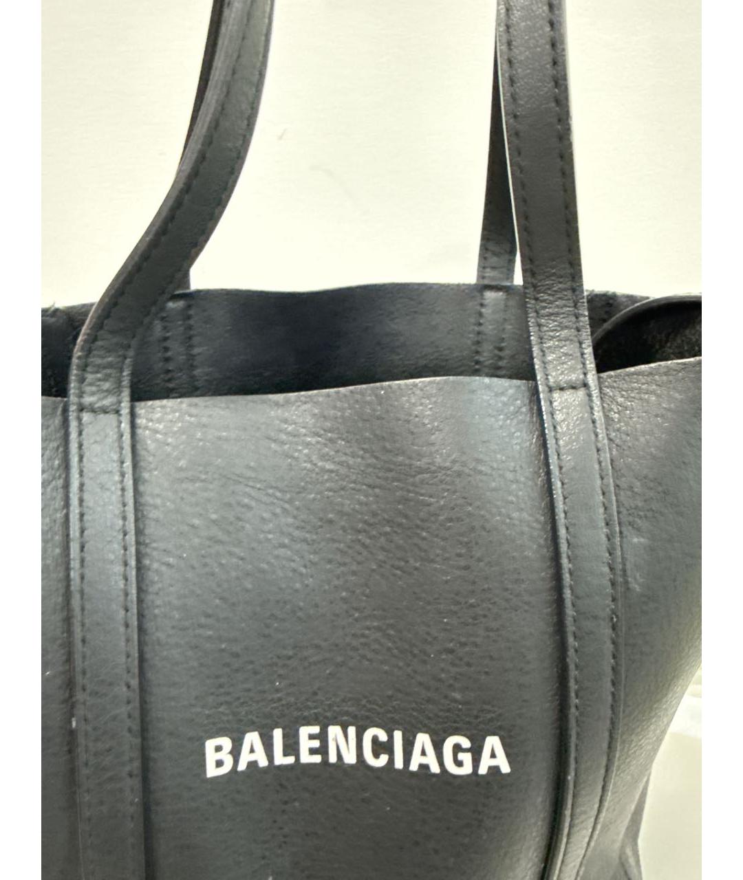 BALENCIAGA Черная кожаная сумка через плечо, фото 2