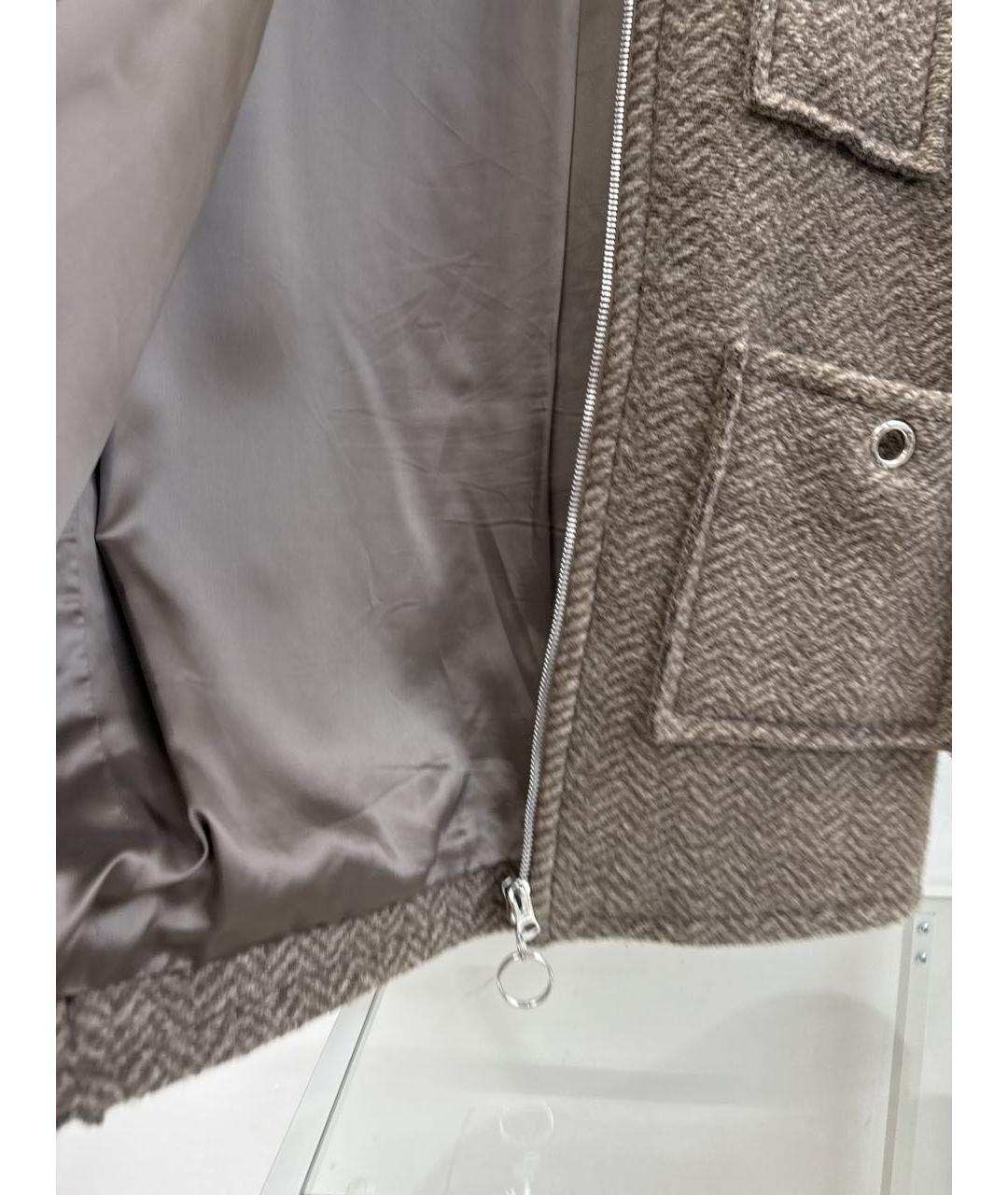 ACNE STUDIOS Коричневое шерстяное пальто, фото 5