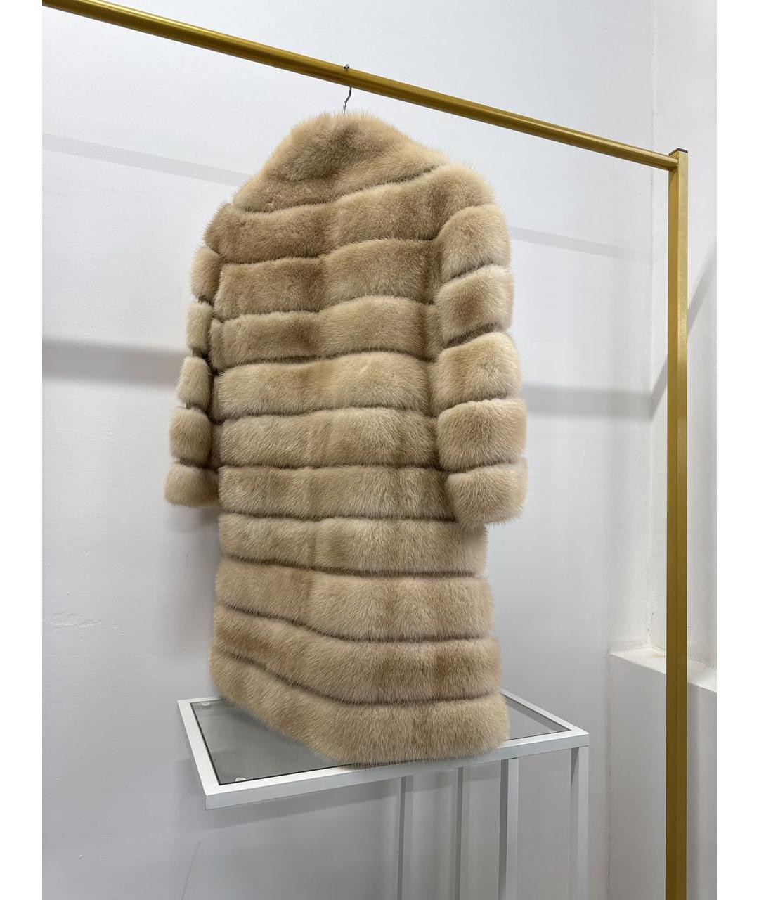 MANZONI 24 Бежевая меховая шуба, фото 2