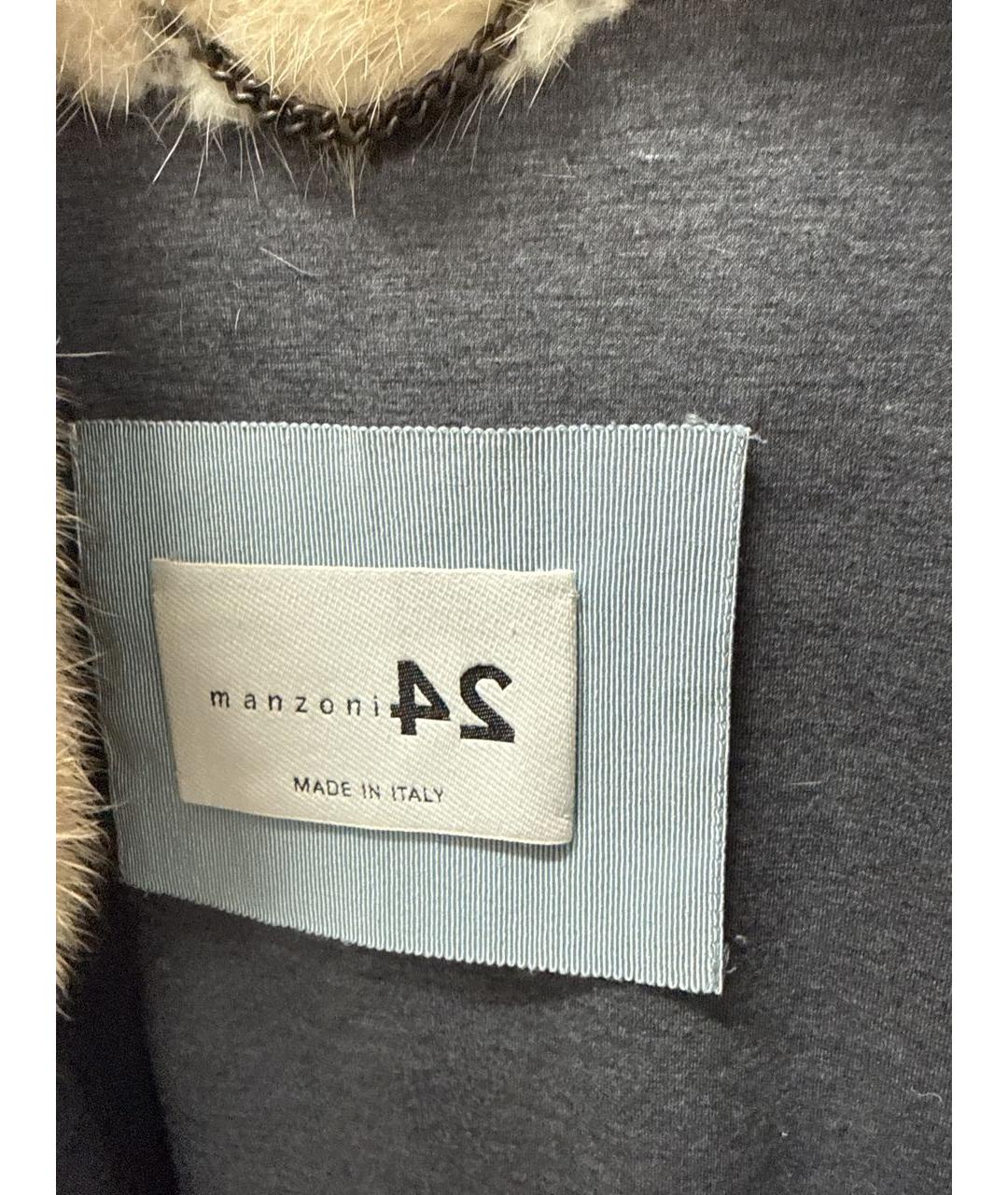 MANZONI 24 Бежевая меховая шуба, фото 3