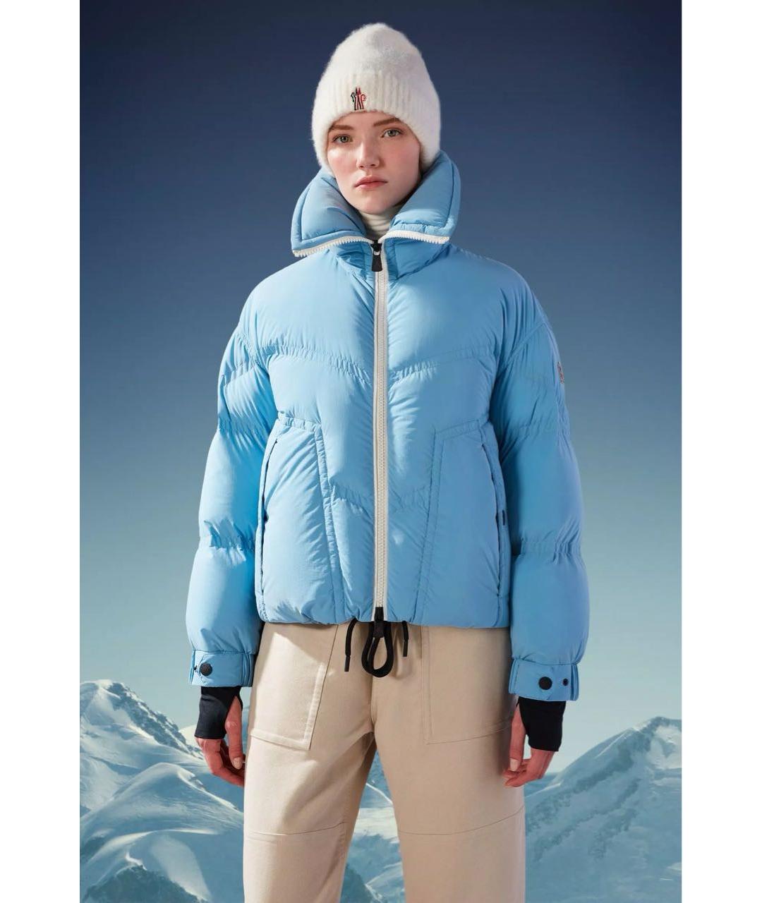 MONCLER Голубой пуховик, фото 2
