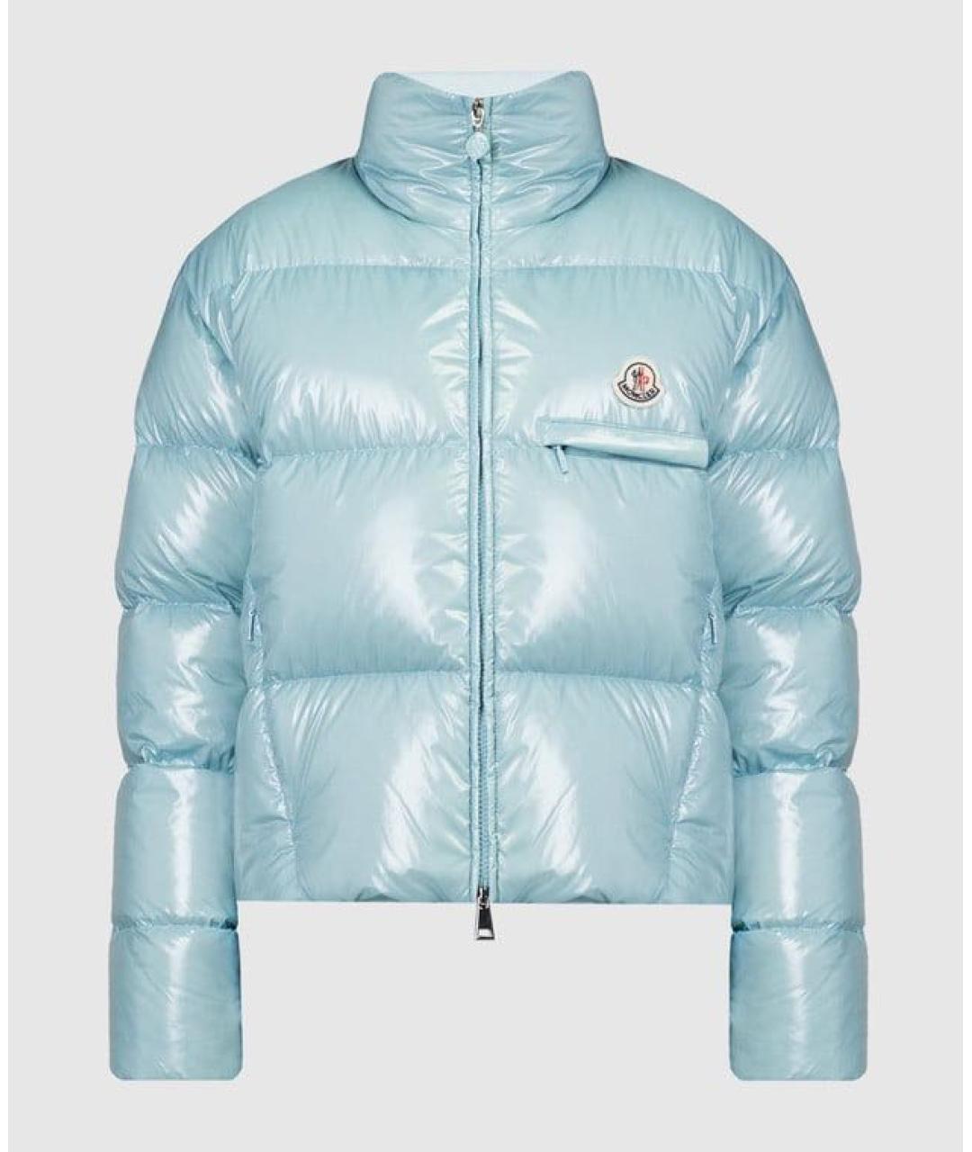 MONCLER Голубой пуховик, фото 5