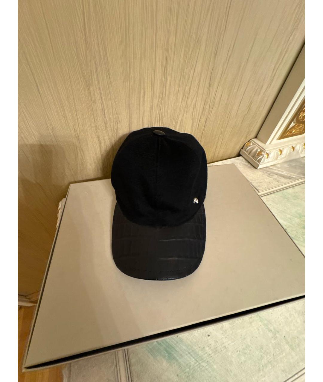 STEFANO RICCI Черная кашемировая кепка/бейсболка, фото 2