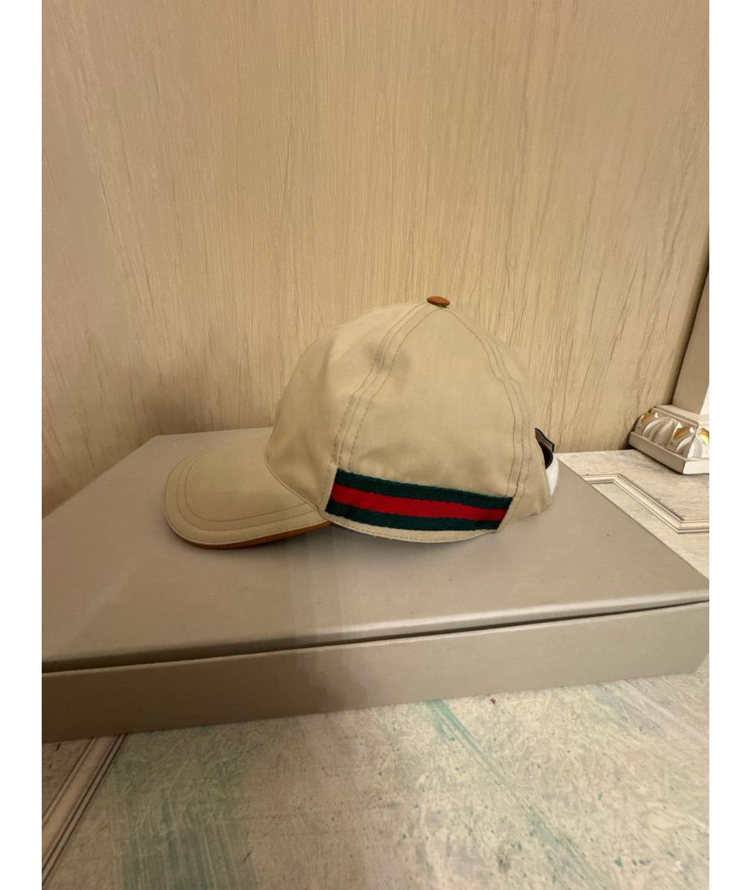 GUCCI Бежевая хлопковая кепка/бейсболка, фото 2