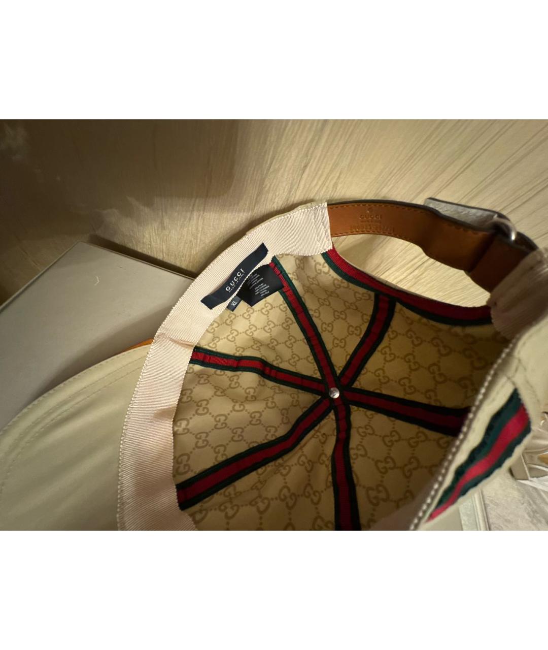 GUCCI Бежевая хлопковая кепка/бейсболка, фото 4