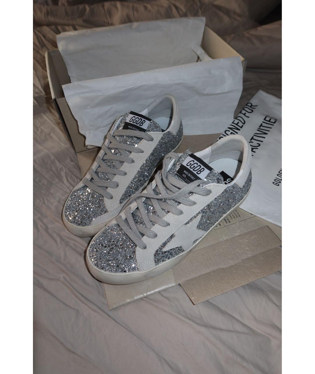 CANADA GOOSE Серебряные замшевые кеды, фото 4