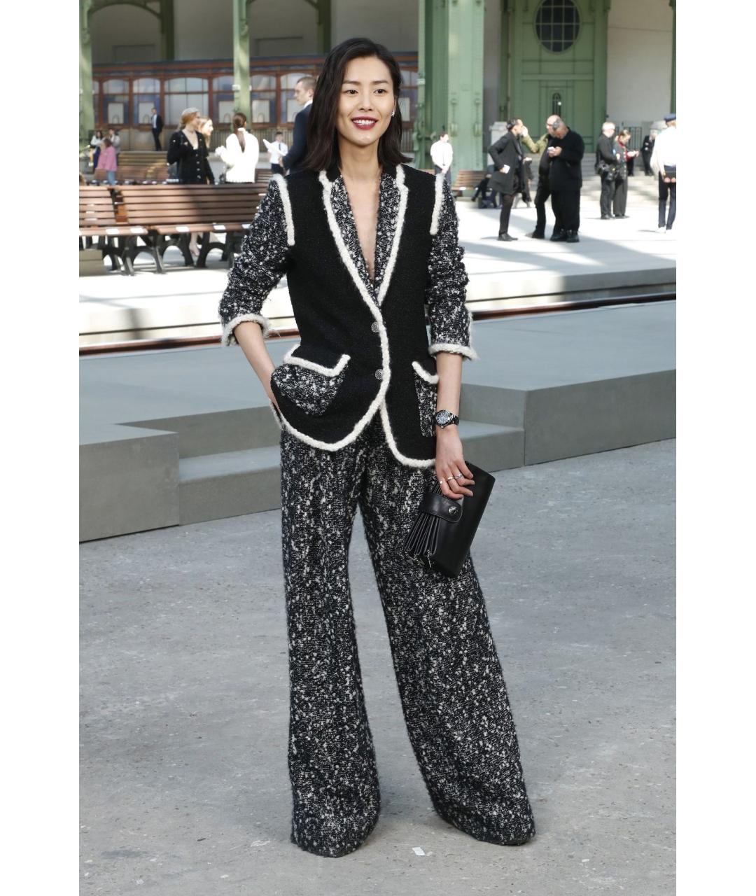 CHANEL Черный твидовый жакет/пиджак, фото 5