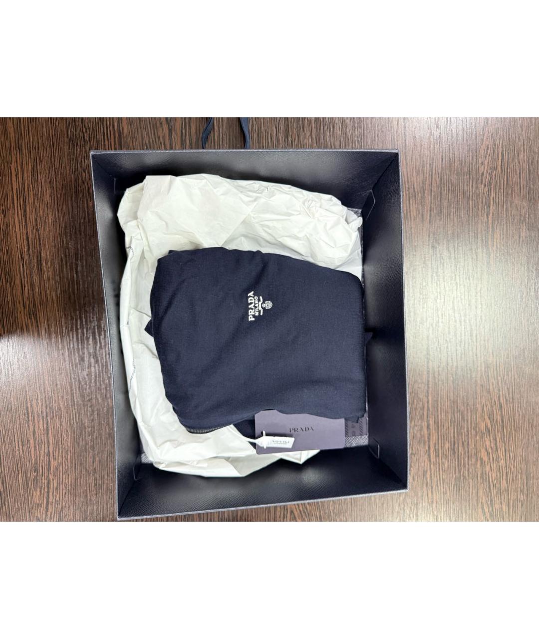 PRADA Темно-синее поло с коротким рукавом, фото 6