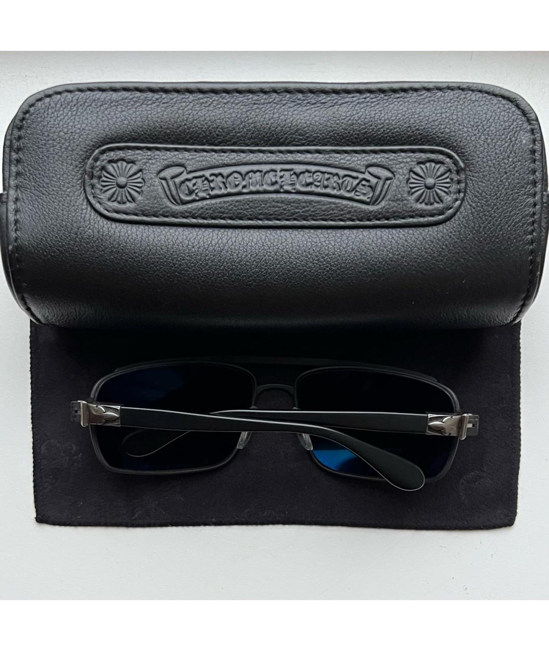 CHROME HEARTS Черные металлические солнцезащитные очки, фото 8
