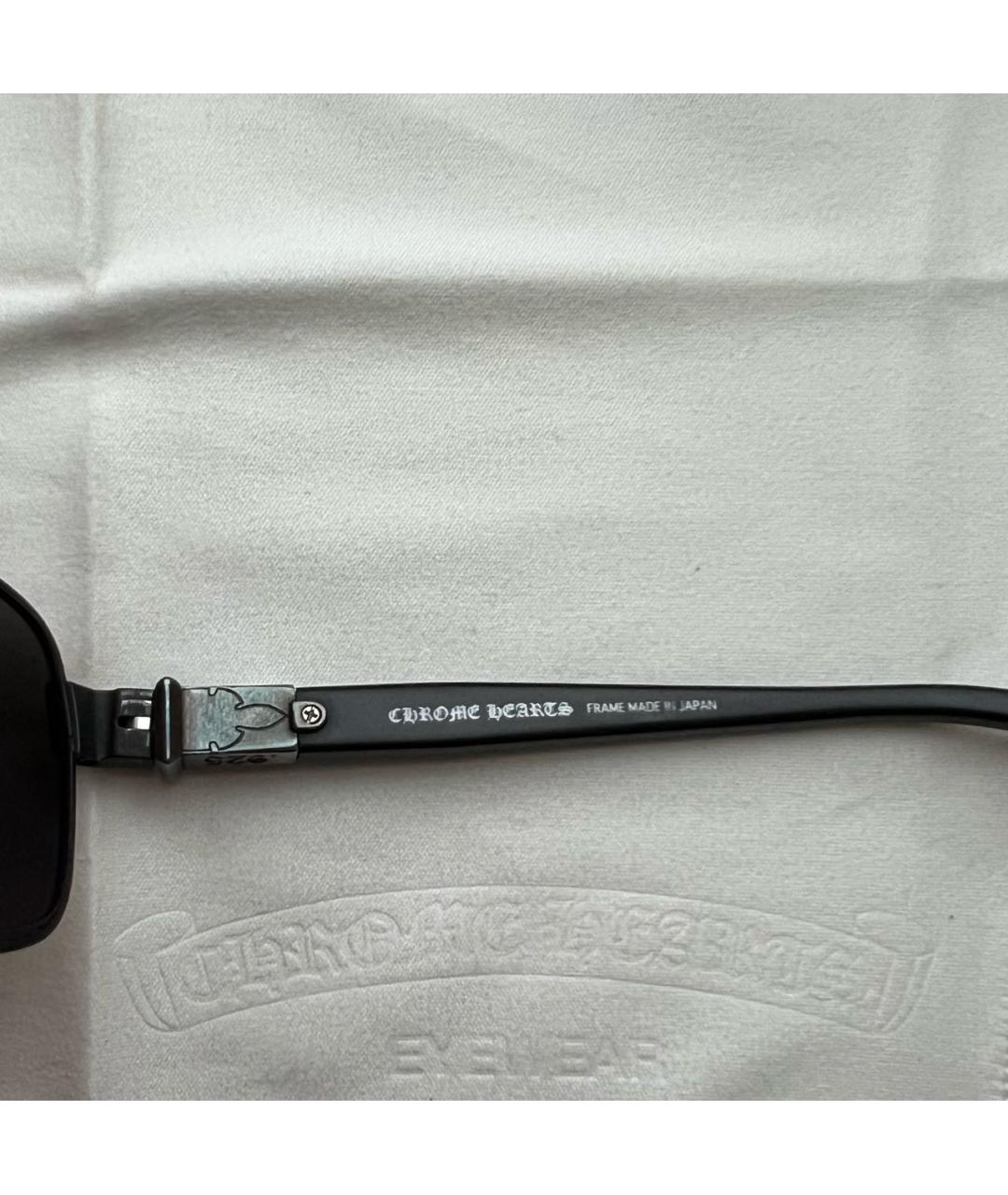 CHROME HEARTS Черные металлические солнцезащитные очки, фото 5