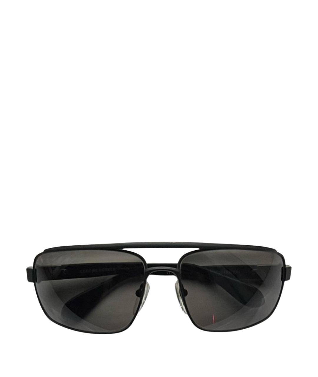 CHROME HEARTS Черные металлические солнцезащитные очки, фото 1