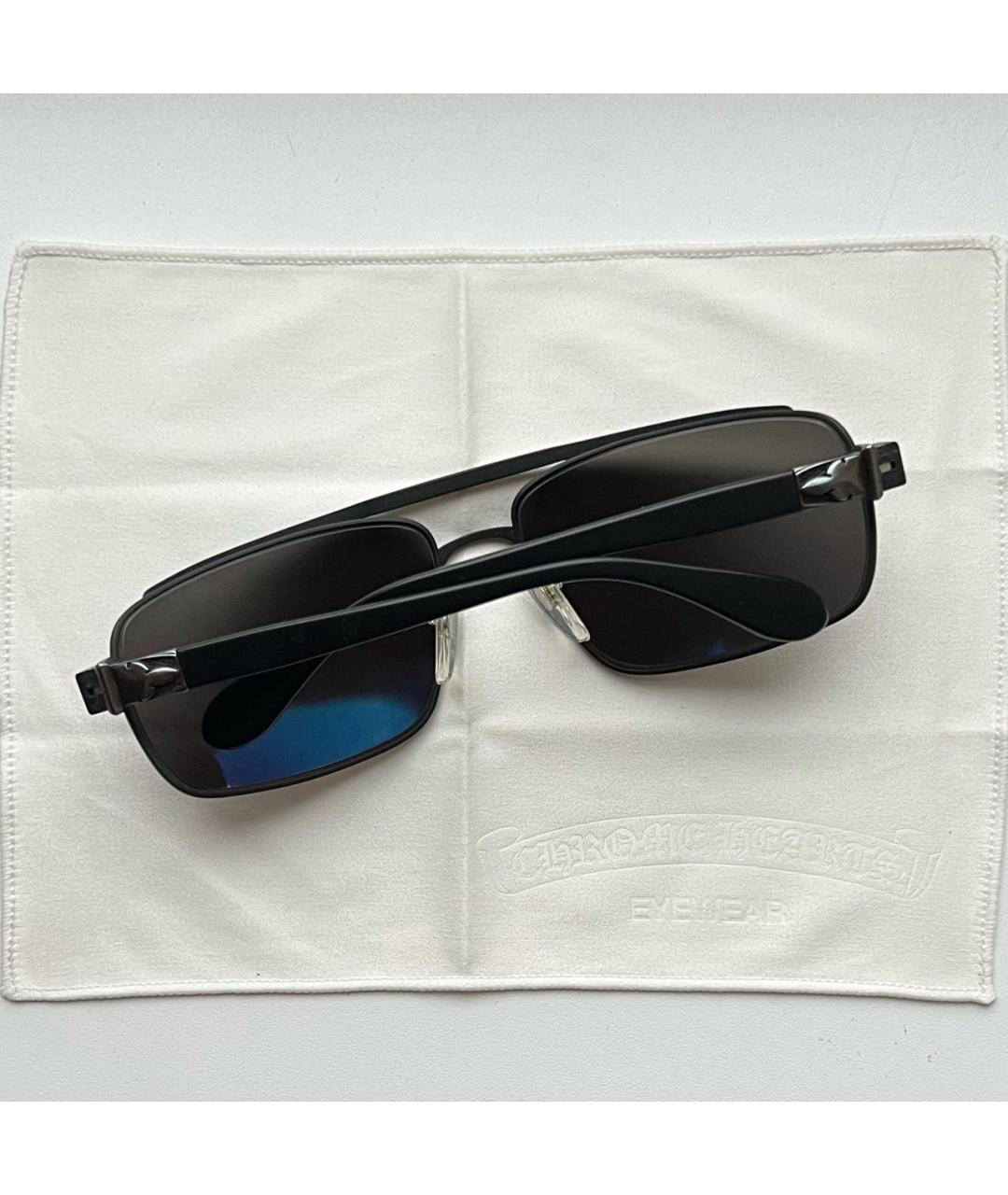 CHROME HEARTS Черные металлические солнцезащитные очки, фото 2