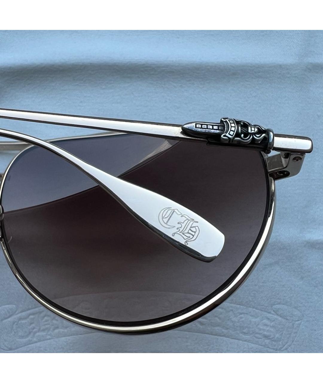 CHROME HEARTS Золотые металлические солнцезащитные очки, фото 7