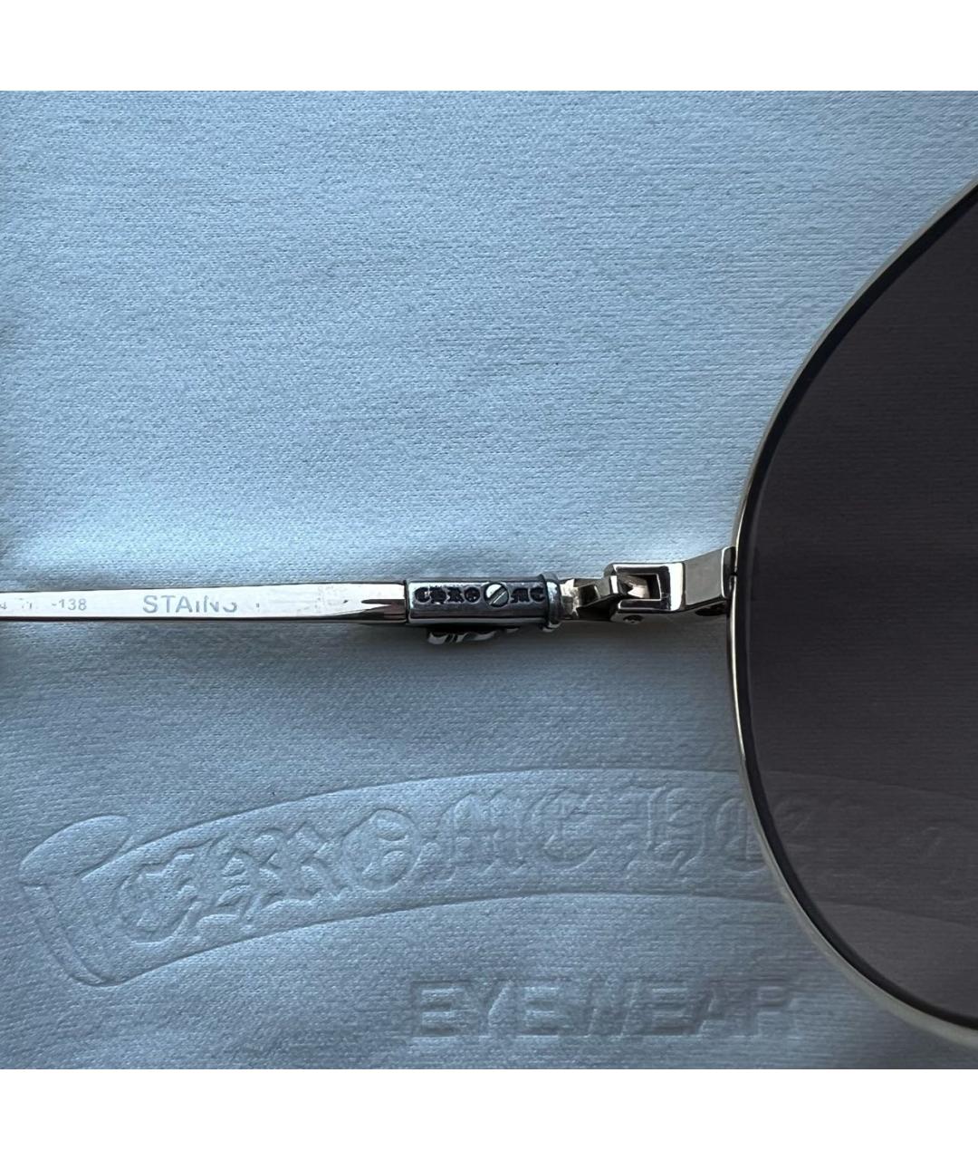 CHROME HEARTS Золотые металлические солнцезащитные очки, фото 4