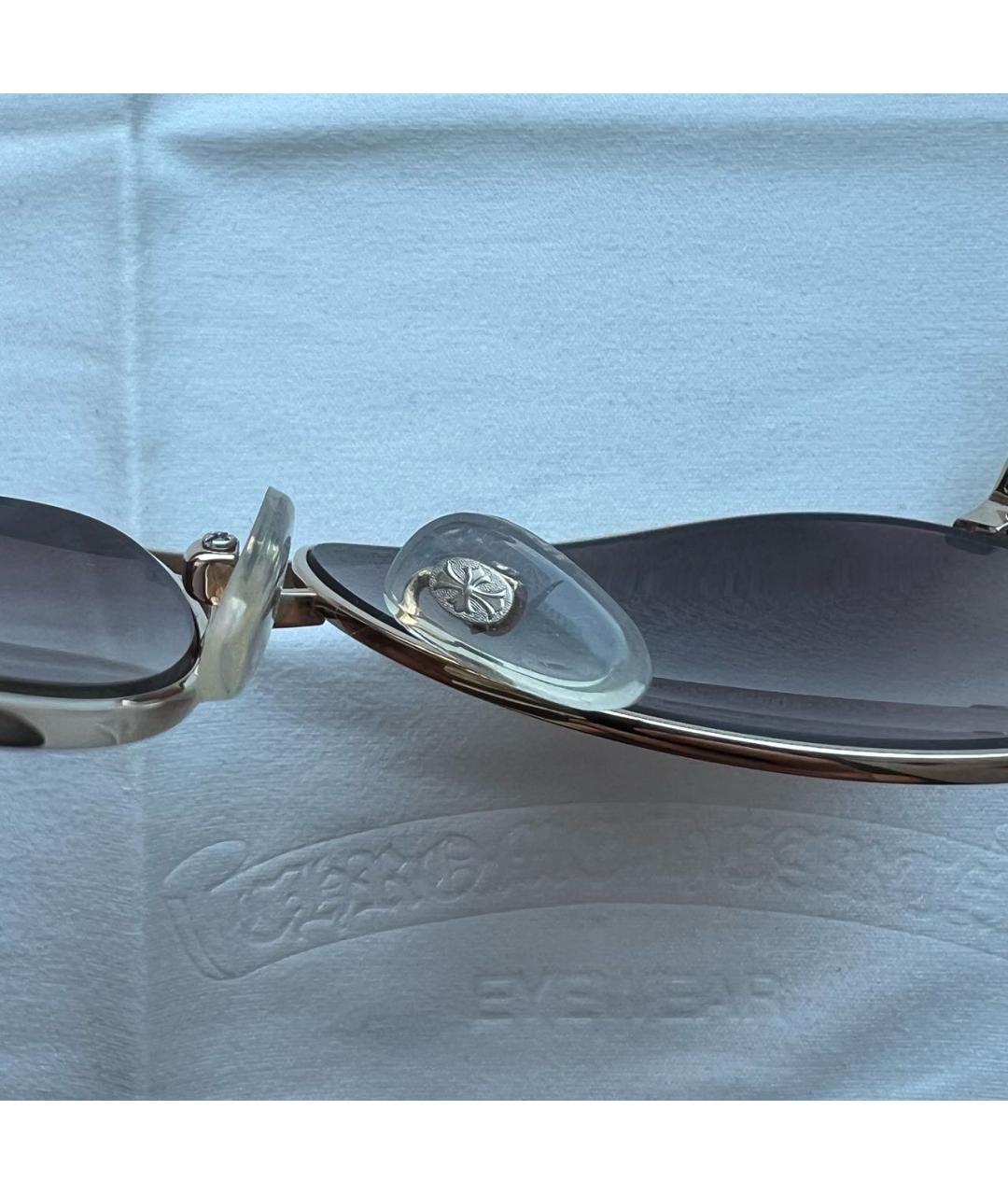 CHROME HEARTS Золотые металлические солнцезащитные очки, фото 5