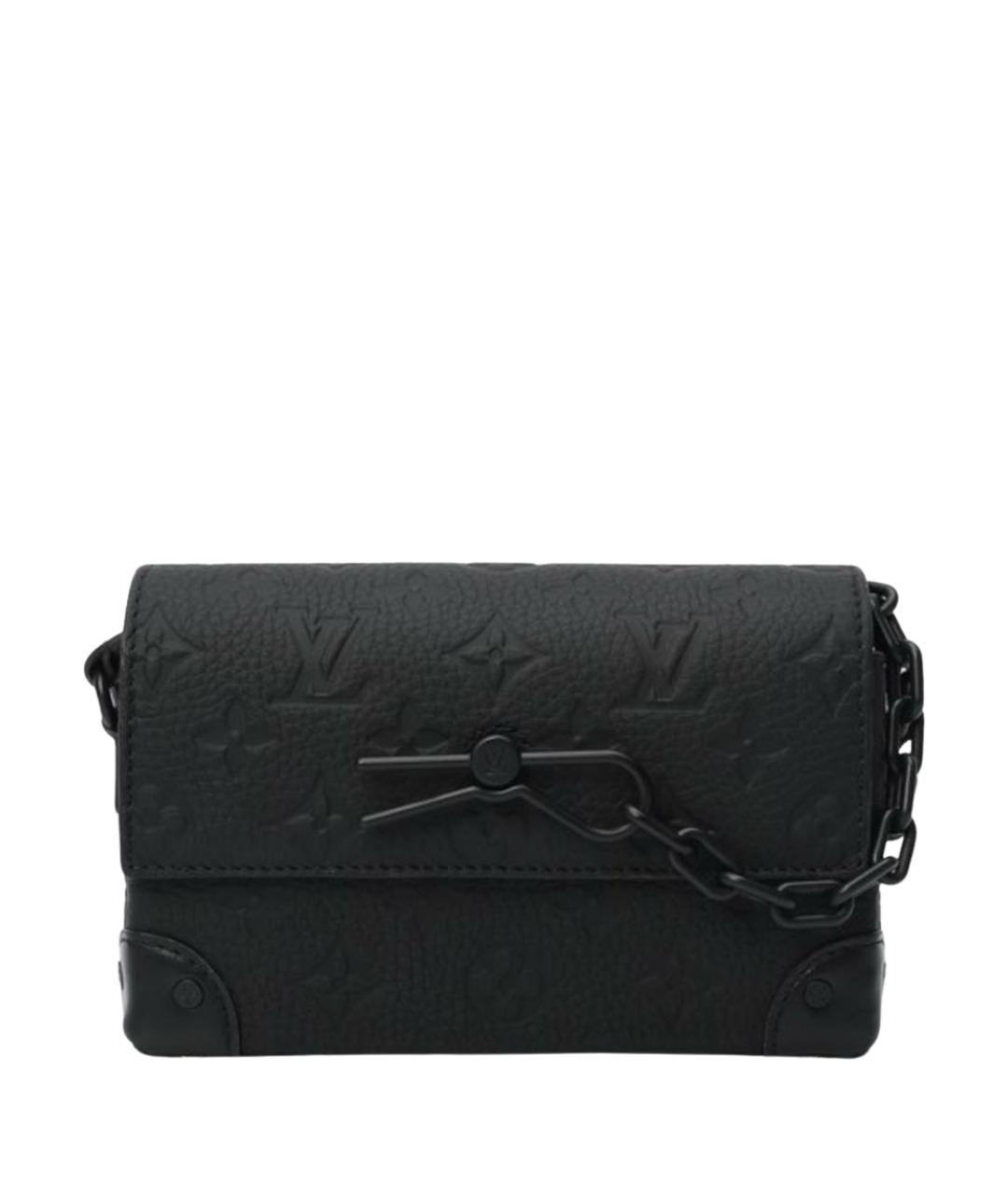 LOUIS VUITTON Черная кожаная сумка через плечо, фото 1