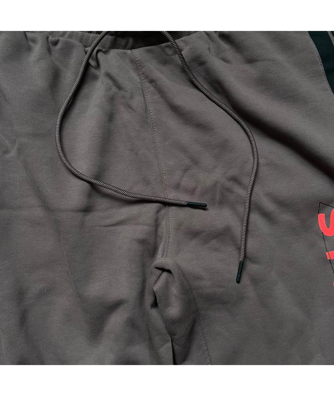 JORDAN Коричневые хлопковые повседневные брюки, фото 4