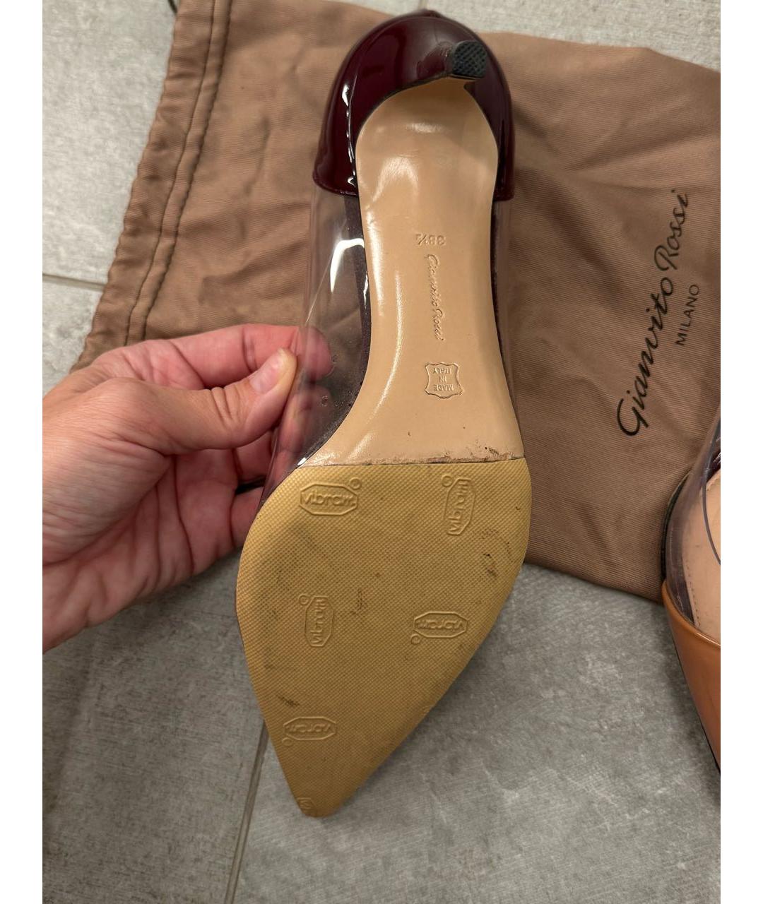 SERGIO ROSSI Бежевые туфли из лакированной кожи, фото 8