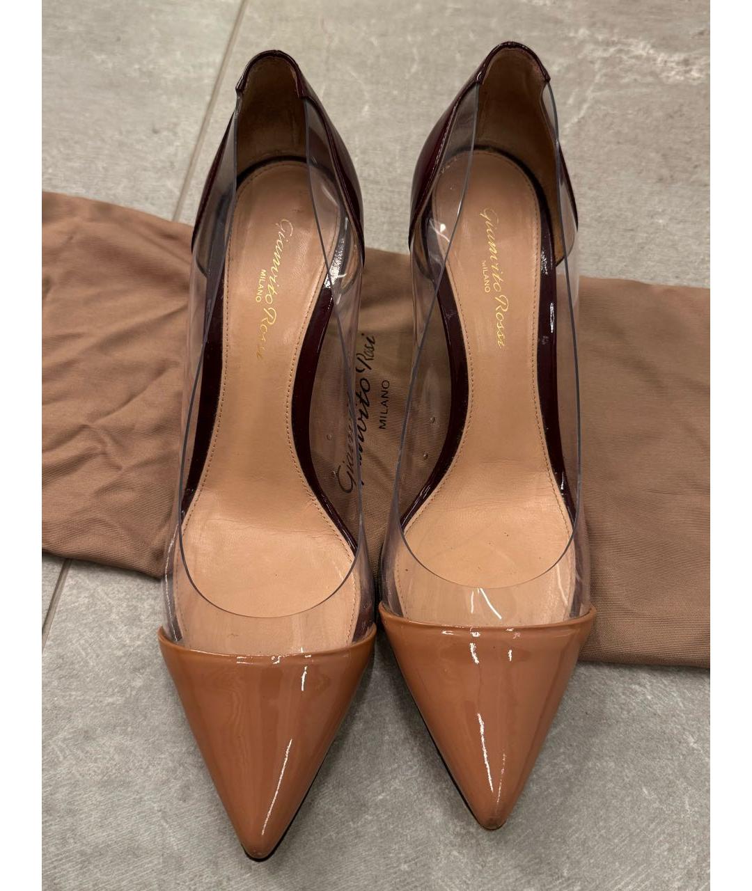 SERGIO ROSSI Бежевые туфли из лакированной кожи, фото 2